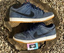 Rare Nike SB Navy Black Gum PRM Orange Label