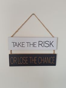 Hanging sign  size 30x18.5cm