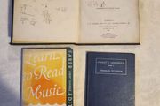 3 X Music Books Vintage For Sale. 1 X The Rudiments Of Harmony By G.a. Macfarren. Large Volume Hardback. 2 X Pianist's Handbook.  V1. By Franklin Peterson. Hardback In Good Condition.  3 X Learn To Read Music. By Howard Shanet. 1969 Paperback In Good Cond