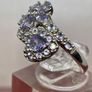 Silver ring with Tanzanites Image 3