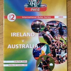 2004 Ireland v Australia - GAA AFL International Rules Test 2 Programme
