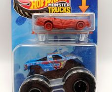 Hot Wheels 2024 Monster Trucks Race Ace Combo with Crushed Car 1:64 New Sealed