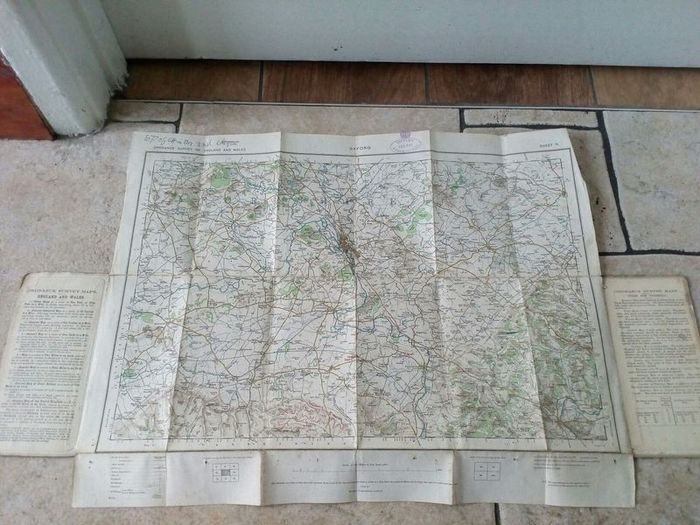 Antique Ordnance Survey Map of Oxford