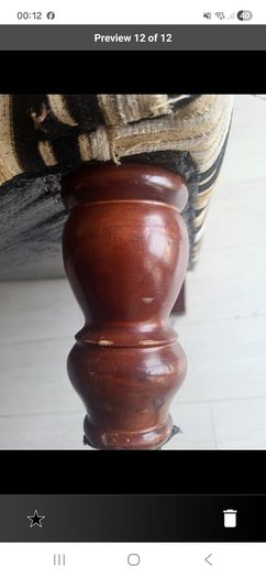 Armchair/ Deep Queen Anne Style