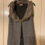 Knit Cardigan with Real Fur Collar Image 2