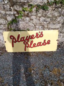 Players Please Enamel Sign