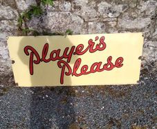Players Please Enamel Sign