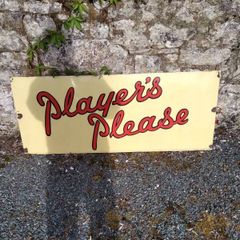 Players Please Enamel Sign