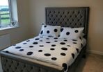 New Double Grey Bumper bed & Mattress