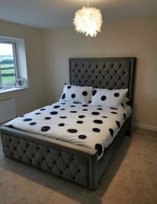 New Double Grey Bumper bed & Mattress