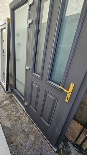 Front door with side glass