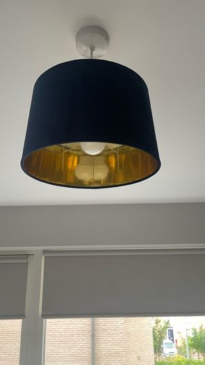 Navy Velvet Lampshade