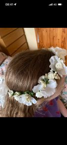 Brand new White Cream Communion Occasion floral headband headpiece crown