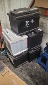 Car batteries x5 for recycling scrap.
