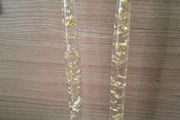 Two Decorative Gold Candesticks 26cm High