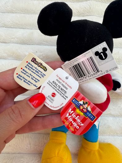 Star Bean Mickey Mouse Plush Mattel Dirty Please look at the pictures
