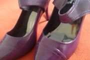 Purple high heels