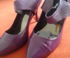 Purple high heels