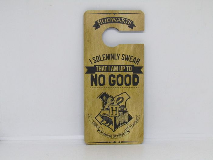 Harry Potter Door Sign With I Solemnly Swear That I Am Up To No Good Novelty Collectible From Penneys Primark Home   Brand new in original packaging This is official merchandise