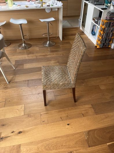 2 rattan dining chairs