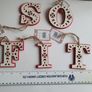 New - A Wooden Letter "O" with Red Velvet Backing - Other Letters Available Also See List Below. - E Image 2