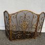 Ornate antique brass fire guard Image 2