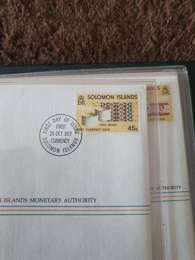 First day of issue presentation set of 5he Solomon island