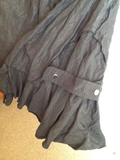 Long black taffeta material