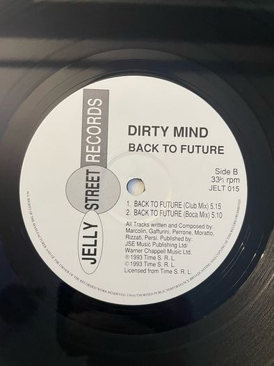 Dirty Mind - Back To Future- 12" Single - 1993 - Jelly Street Records