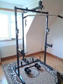 York Fitness Modular Half Rack with Lat Pulldown & Low Row