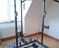 York Fitness Modular Half Rack with Lat Pulldown & Low Row