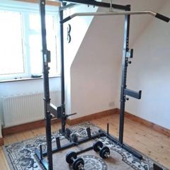 York Fitness Modular Half Rack with Lat Pulldown & Low Row