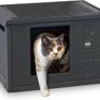 Cat House For Indoor and Outdoor Use - Weatherproof and Portable - With XL Entrance (22 x 26 cm) - Dark Grey Image 6