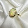 Gold plated Ethiopian Welo Opal Solitaire Ring Image 2