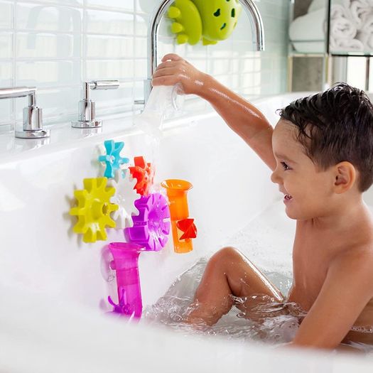 TOMY Boon Pipes Baby Bath Toy | Bath Accessories for Babies and Toddlers | 5 Multicoloured Water Pipes For Bath Time | Suitable For 1, 2, 3 and 4 Year Olds