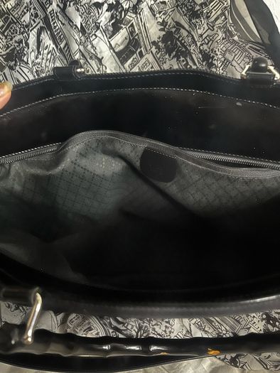 GUCCI Quilted Nylon & Leather Bamboo Tote