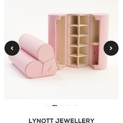 Authentic Lynott Heart Shaped Jewelry Travel Case Storage Box in Pink