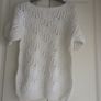 Vintage Handknit White Short Sleeve Top Image 2