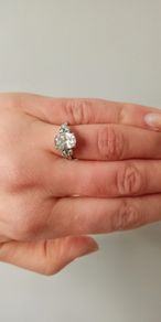 Sterling silver cubic zirconia ring size K