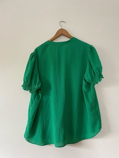 Savida ruffle front green top plus size New