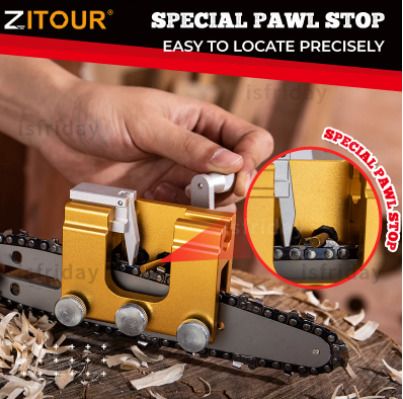 BRAND NEW Easy Portable Chainsaw Sharpener With 3PCS Grinder Stones Aluminium Chainsaw Sharpening Jig Chain Saw Drill Sharpen Tool
