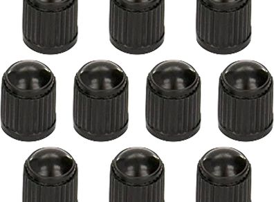 NEW SALE | 10pcs Tyre Valve Cap/Plastic Dust Caps/Cover Black for Universal fit Schrader Valves commonly used on Car Tyres, Bikes, Bicycles, Motorbikes Prams and Wheelbarrows