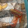 Small Vintage Picasso print Scarf Image 2
