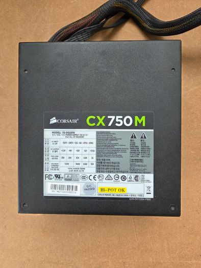 Corsair CX750M 750W Semi Modular ATX Power Supply 80+ Bronze