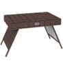Outdoor Garden Coffee Table Outdoor Side Table, PE Rattan, Weatherproof, 60 cm x 41 cm x 41 cm, Brown Image 5