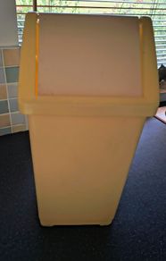 Yellow swing kitchen bin
