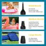 Electric Air Pump, Portable Electric Pump for Inflating/Deflating with 3 Nozzles, Quick-fill Pumps for Air Bed, Swimming Ring, Padding Pool, Toy Raft for Home & Yard (FREE POSTAGE) Image 5