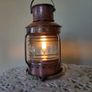 Antique Anchor Ship's Copper And Brass Lantern Image 10
