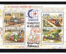 1995 Ireland Singapore '95 Stamp Exhibition on Railways (MS15) Commemorative Stamps Miniature Sheet Fine Used