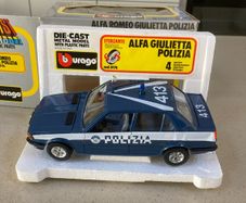 Alfa Romeo Giulietta Police Scale 1/24 Burago rare